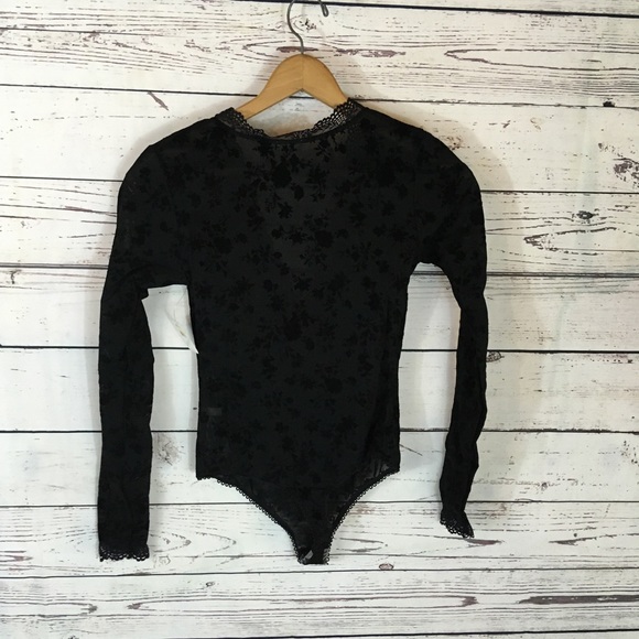 Free People Babes In Bandeaus Bodysuit Black M - Picture 8 of 12